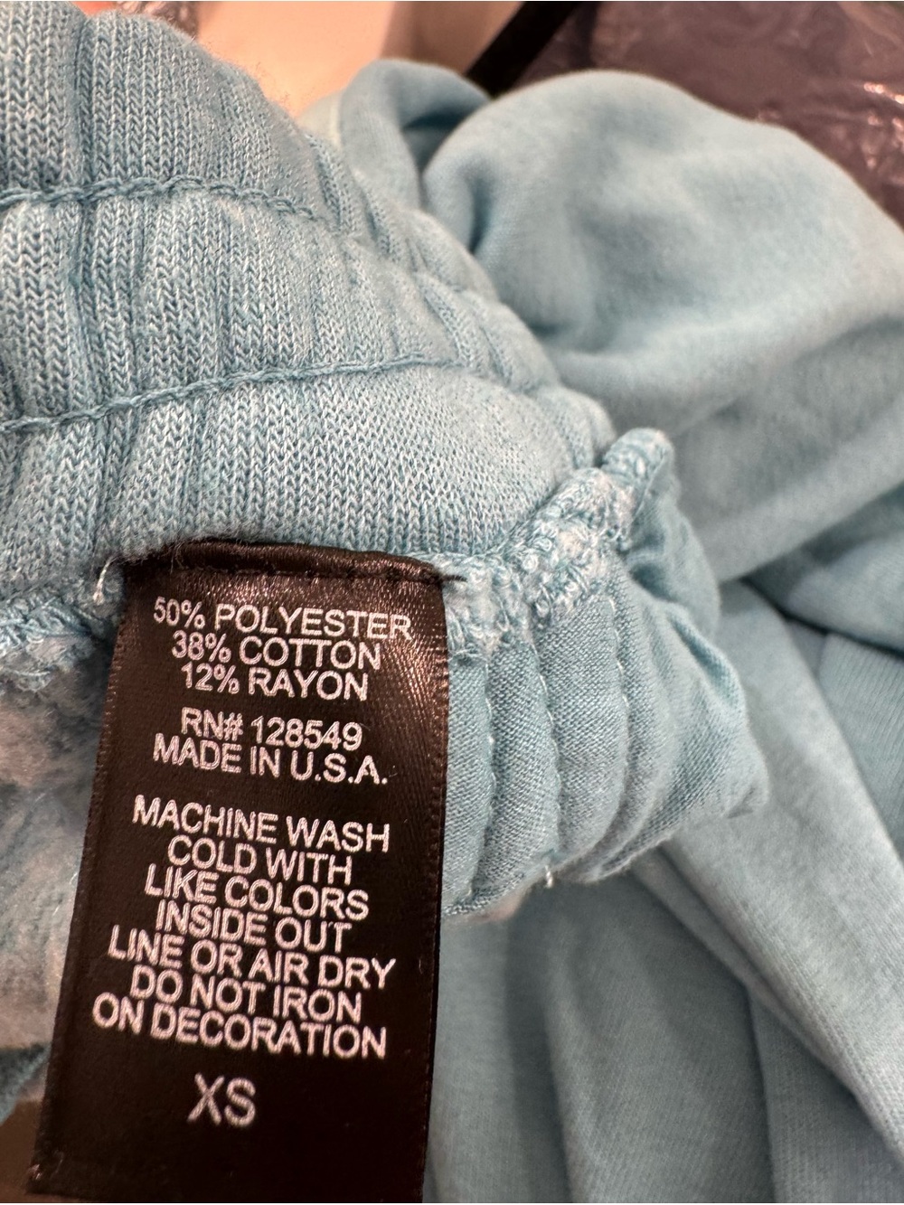 Aviator Nation 5 stripe aqua cropped hoodie and wide leg sweatpants NWOT XS set - Picture 13 of 16